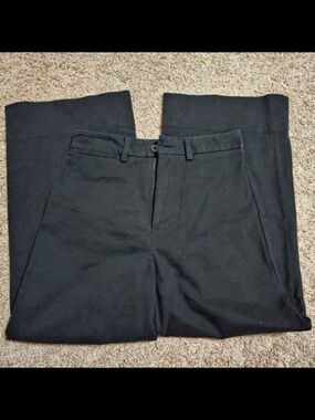 Women's Frank And Oak Classic Black Dress Pants - Straight Fit